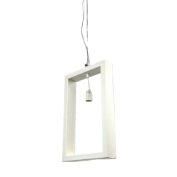 Lampa wisząca metalowa LOFT biała
